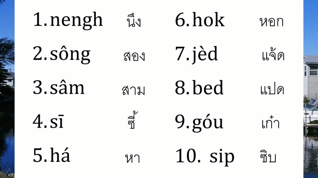 Tầm quan trọng của số đếm tiếng Thái phiên âm